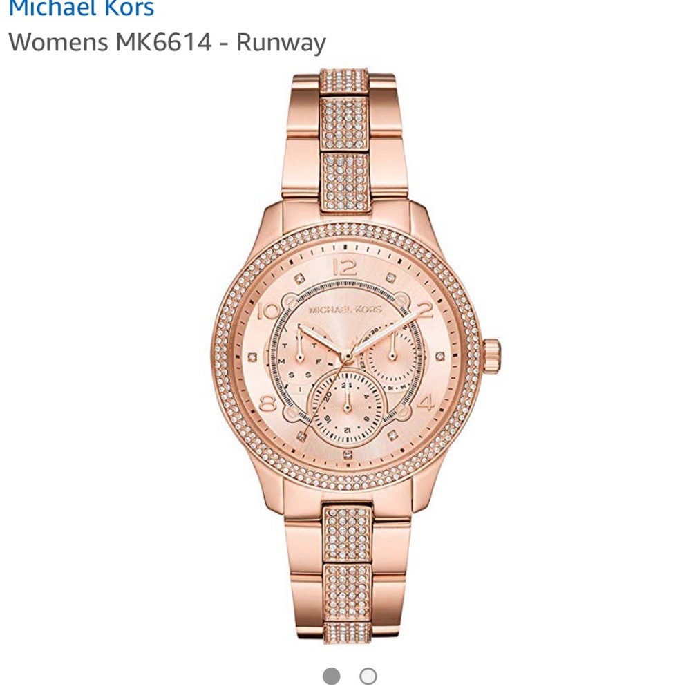 Authentic Michael Kors Runway Rose gold watch